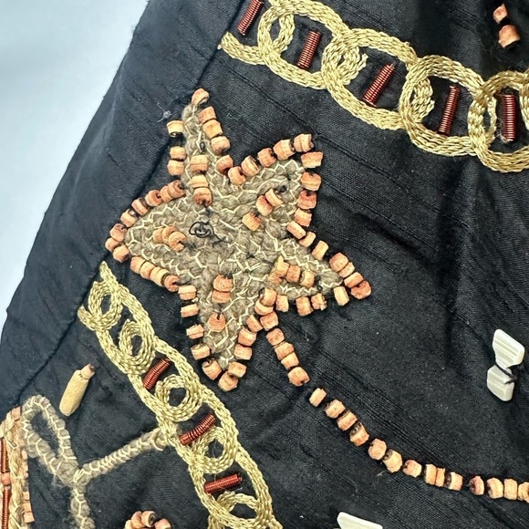 Rafaella wood beaded silk vest size S - Picture 4 of 8
